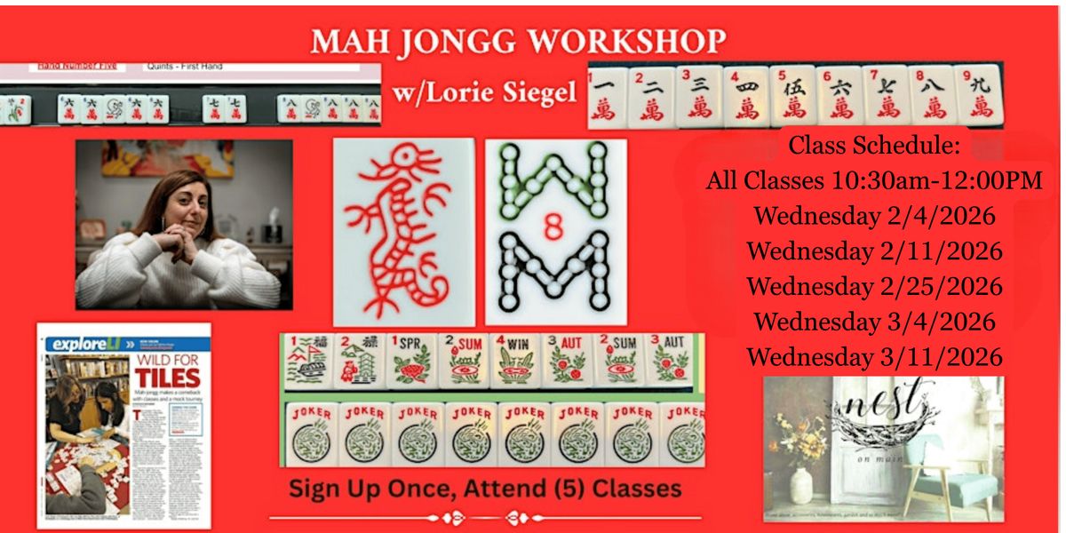 NEW! Series of (5) Mah Jongg Classes  w\/Lorie Siegel