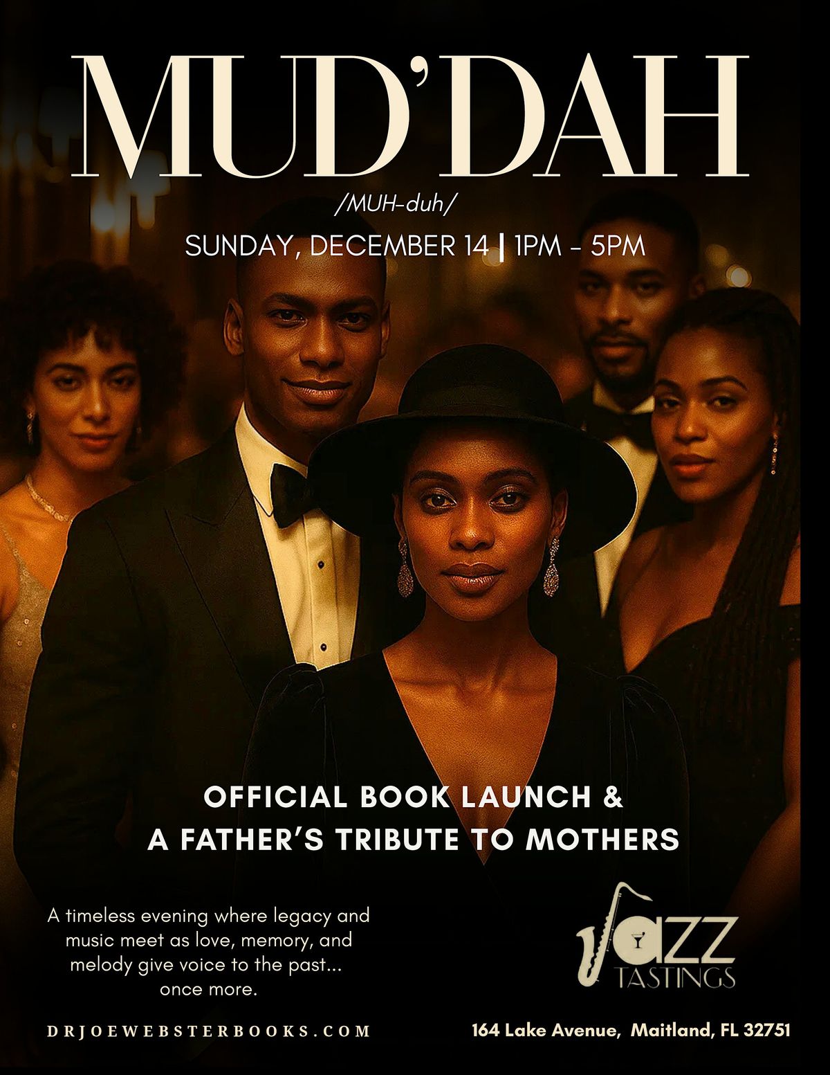 MUD'DAH - JAZZ + DRINKS + VIBES + INTERACTIVE BOOK LAUNCH