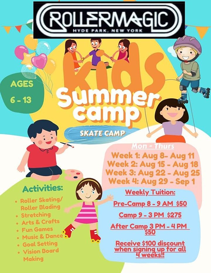Roller Magic Summer Camp 2022 Hyde Park Roller Magic August 8 to