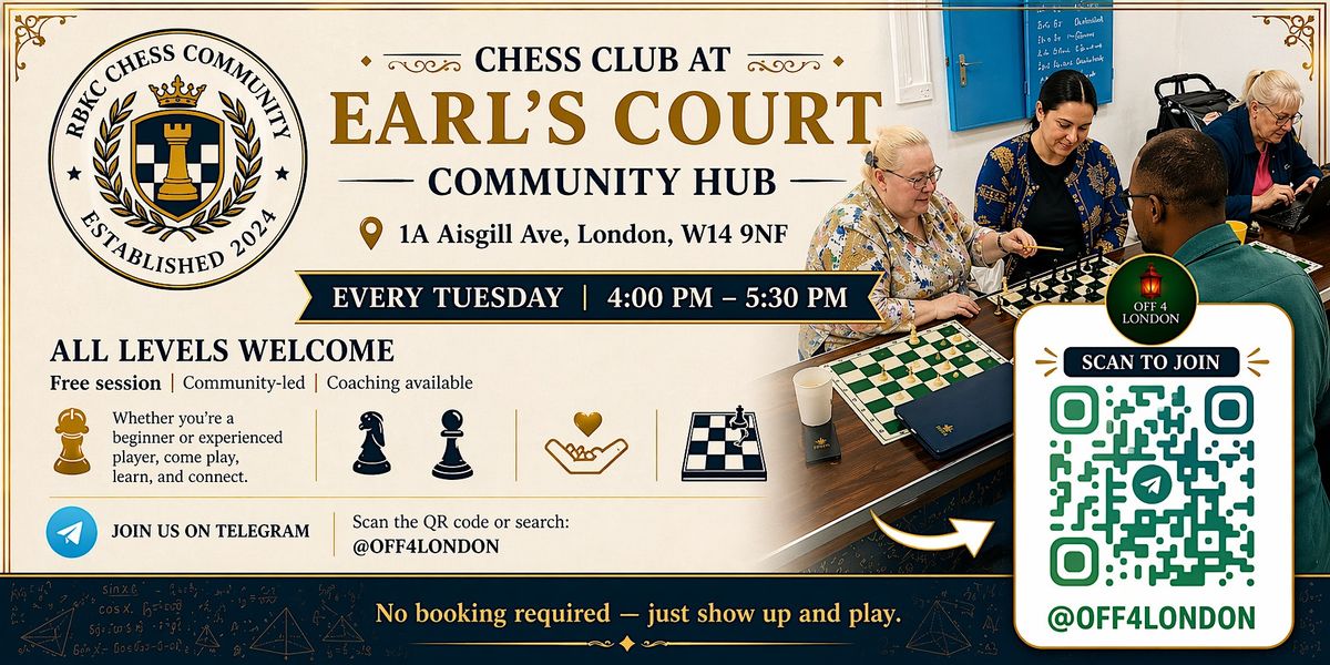 RBKC Chess Community invites you to join us for an afternoon of chess
