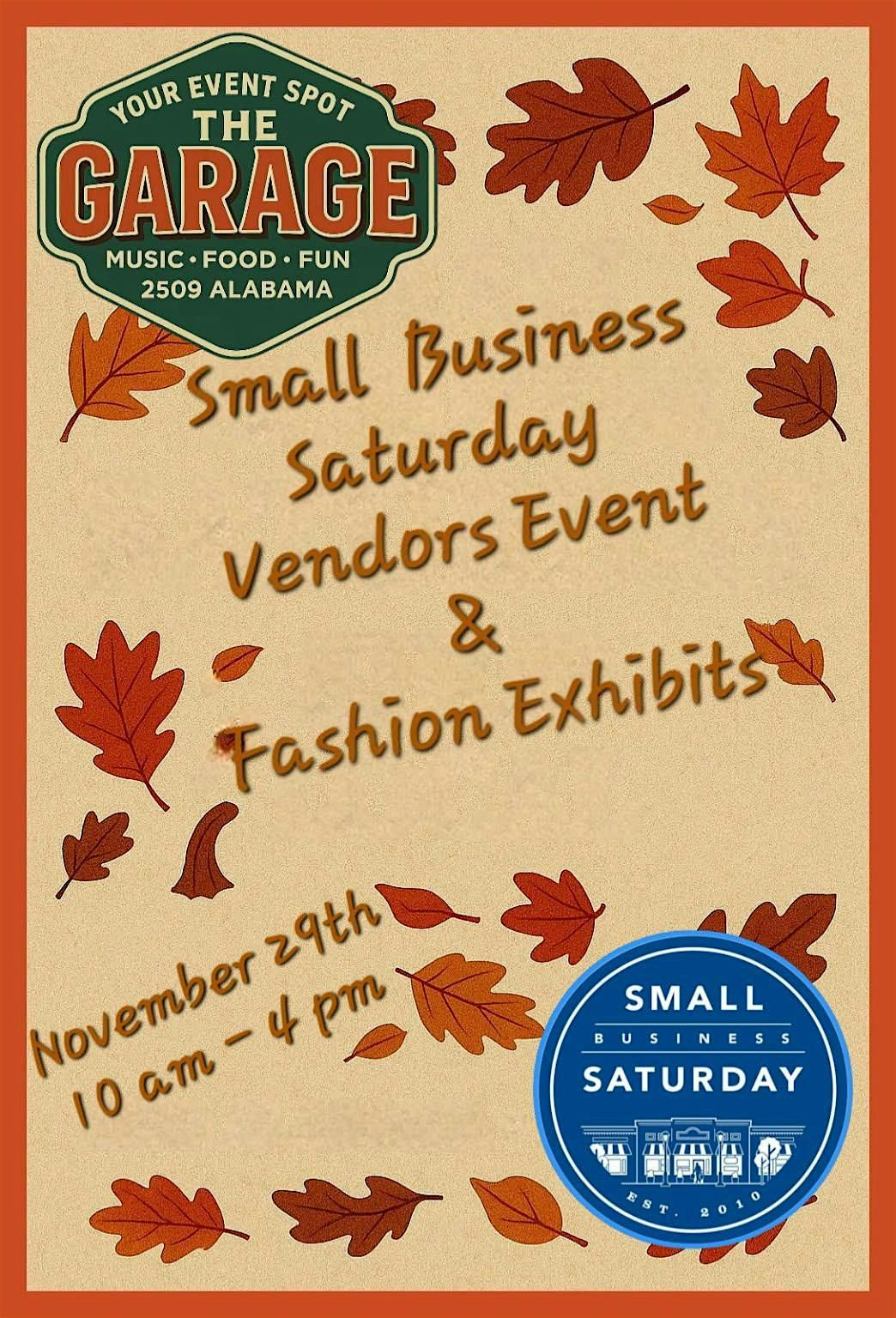 Small Business Saturday: Vendor & Fashion Exhibit