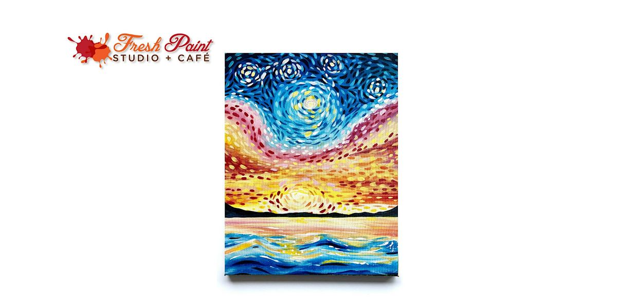 Paint Night - Van Gogh Inspired: Dancing Sunset Acrylic Paint
