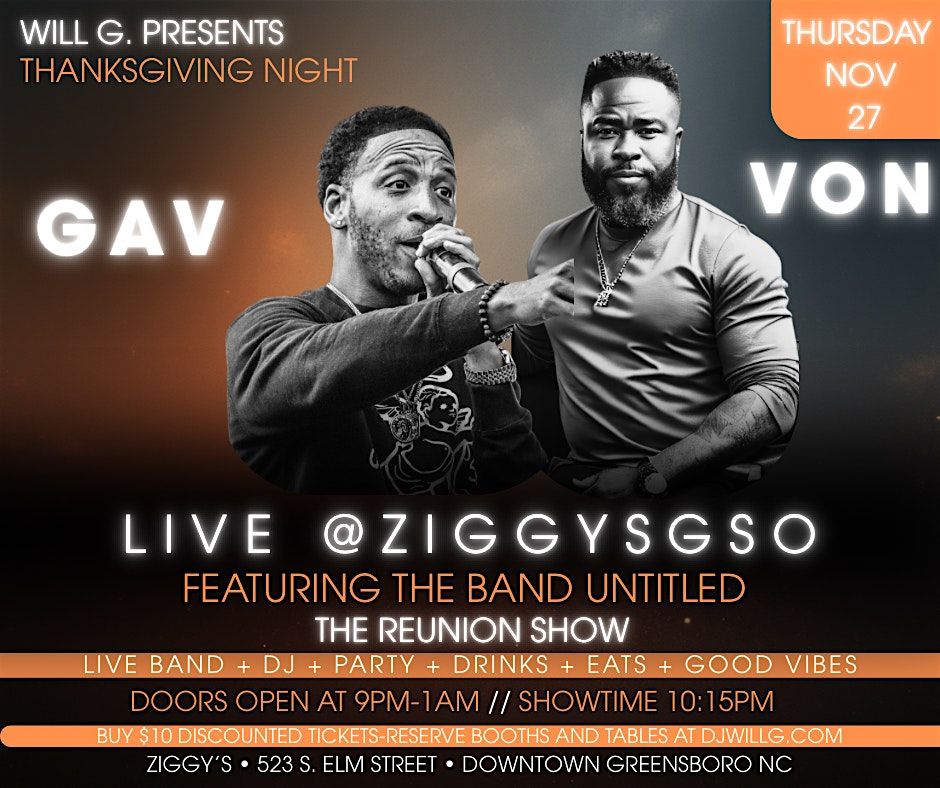 GAV + VON LIVE @ZIGGYSGSO FT. THE BAND "UNTITLED" \/\/ THANKSGIVING NIGHT