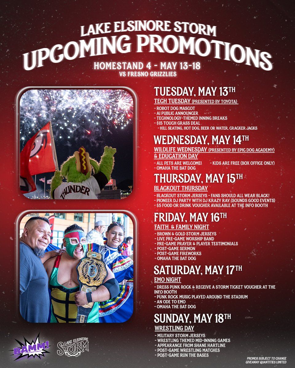 Fresno Grizzlies at Lake Elsinore Storm at Lake Elsinore Diamond