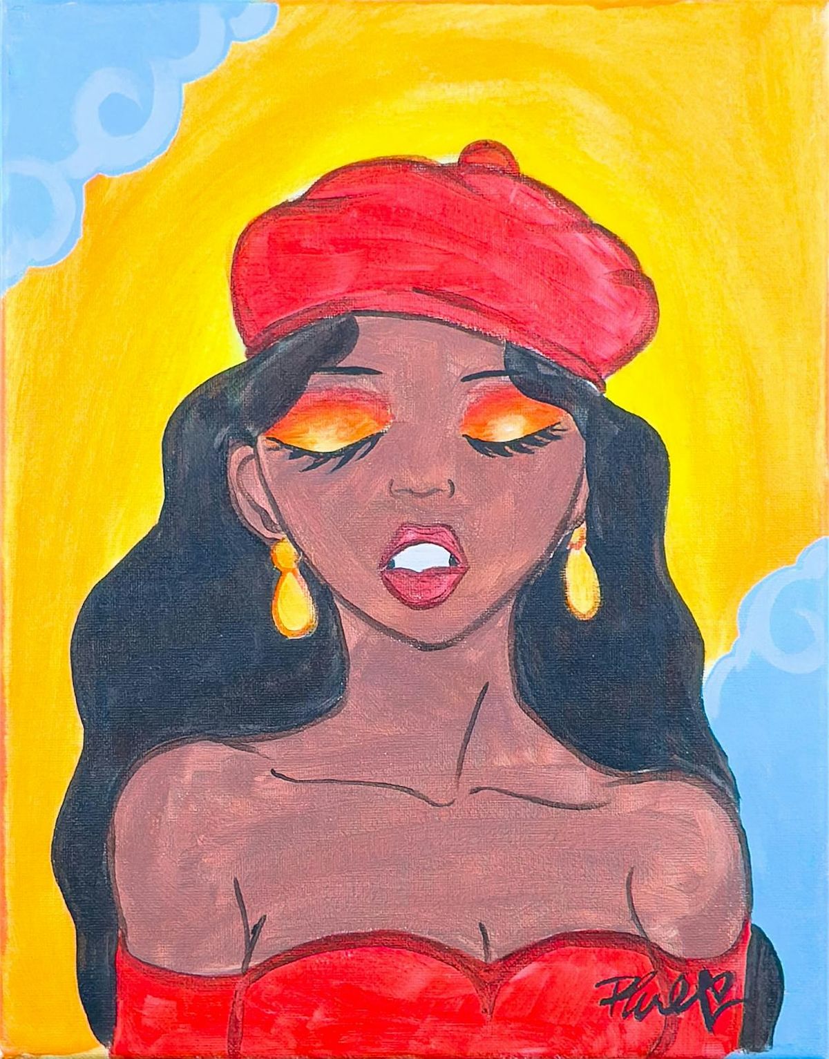 Toledo Paint and Sip Party - Golden Glow Beauty