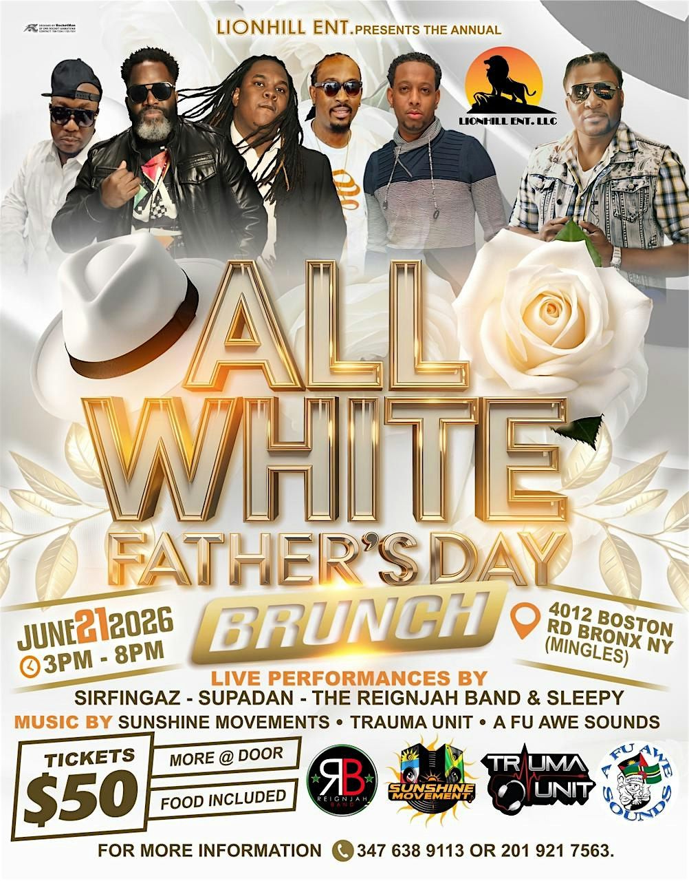 Lionhillent.llc Annual Father's Day All White Brunch