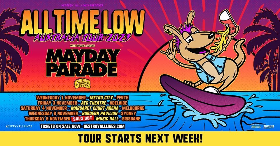 All Time Low \/\/ Melbourne \/\/ Australian Tour With Mayday Parade \/\/ Margaret Court Arena
