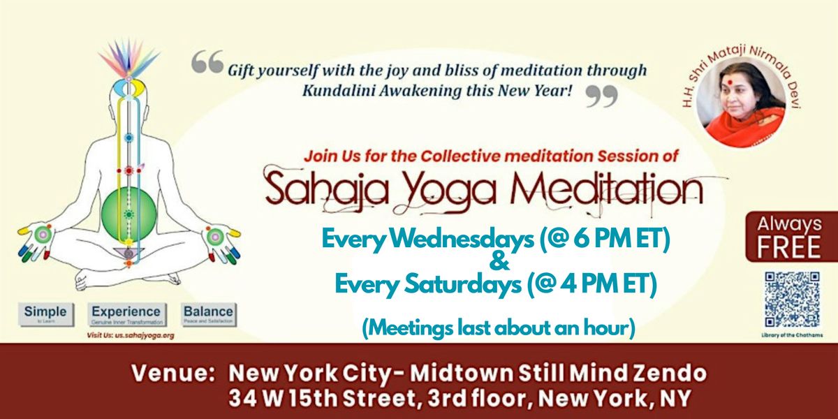 Free one-hour meditation classes for self-discovery and inner peace - NYC