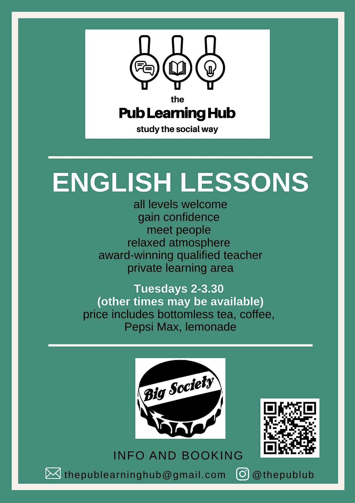 The Pub Learning Hub: English on Tuesdays