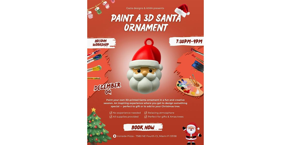 Paint a 3D Santa Ornament