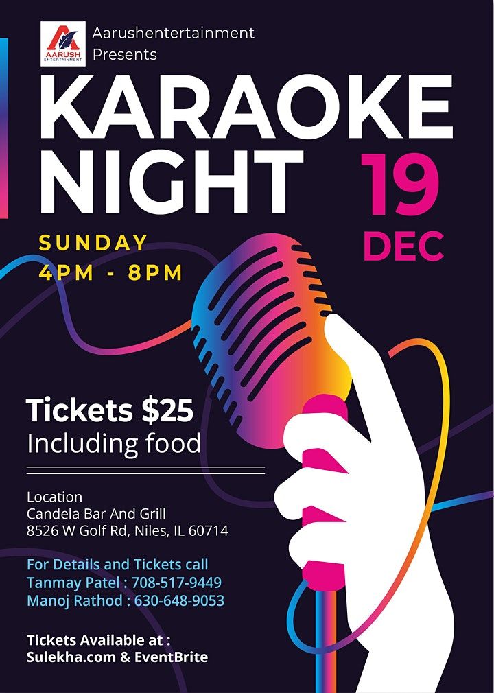 Karaoke Night Candela Bar And Grill, Niles, IL December 19, 2021