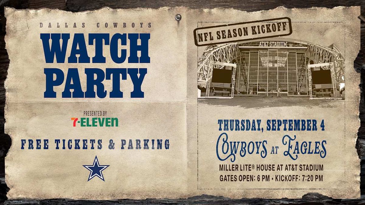 Watch Party: Dallas Cowboys at Philadelphia Eagles