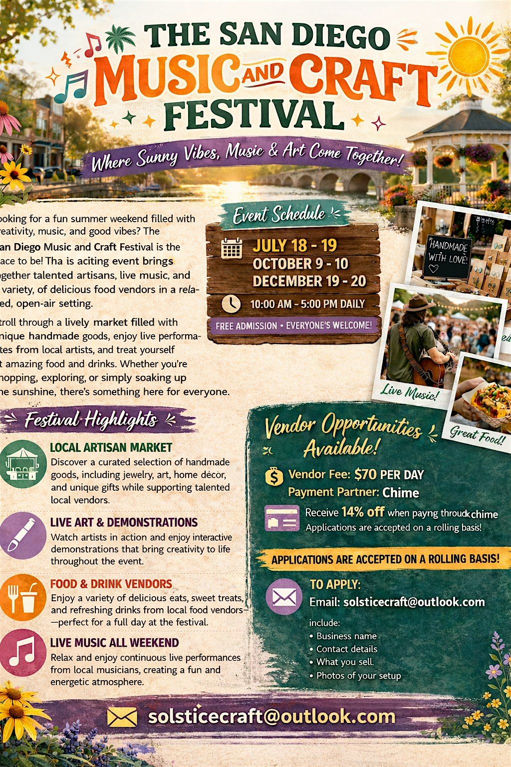 SAN DIEGO SOLSTICE MUSIC AND CRAFT FAIR