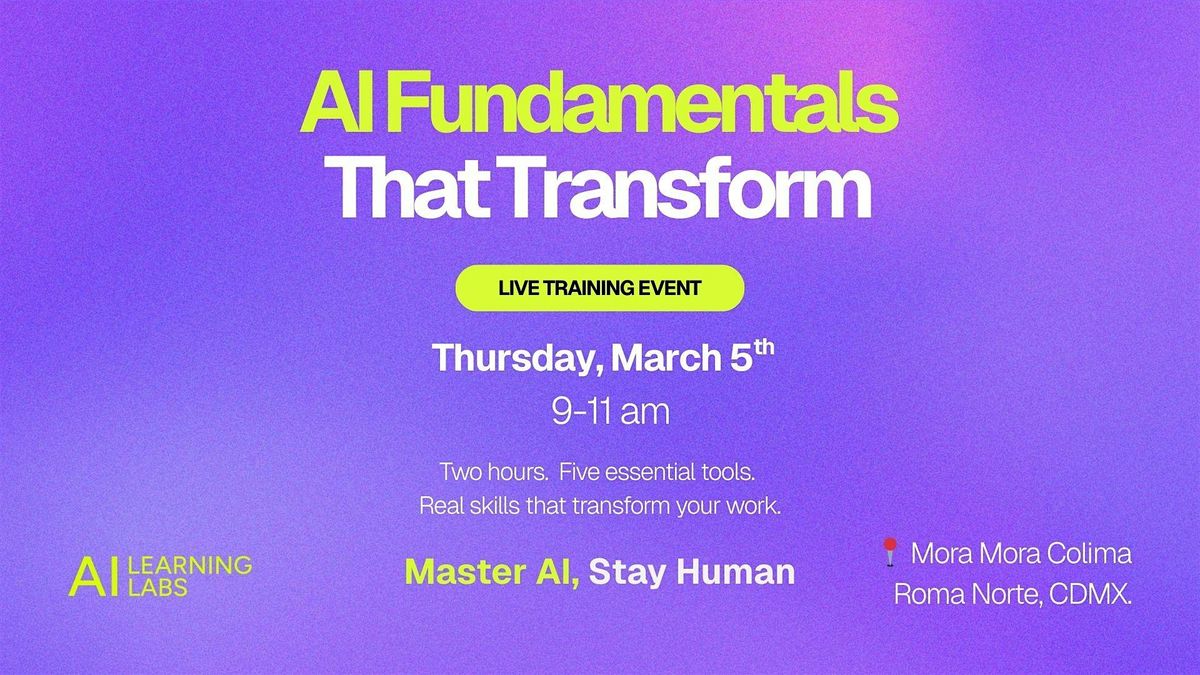 AI Fundamentals That Transform at Mora Mora Market Roma Norte, Ciudad ...