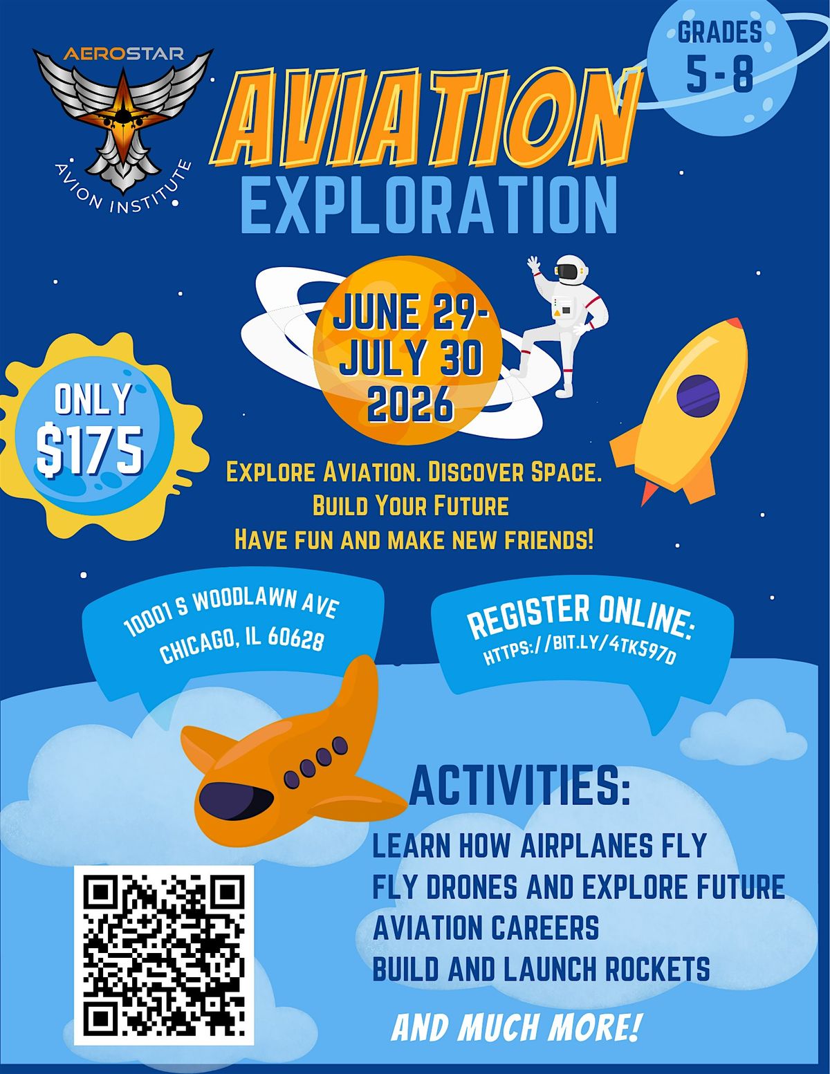AeroStar Aviation Exploration Grades 5th-8th | Summer 26'