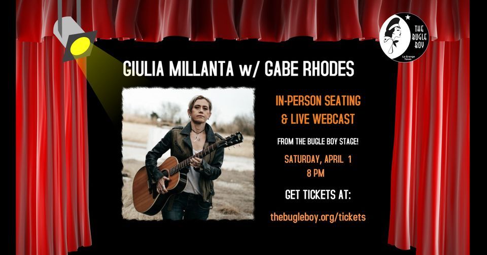 Giulia Millanta with Gabe Rhodes at the Bugle Boy! The Bugle Boy, La