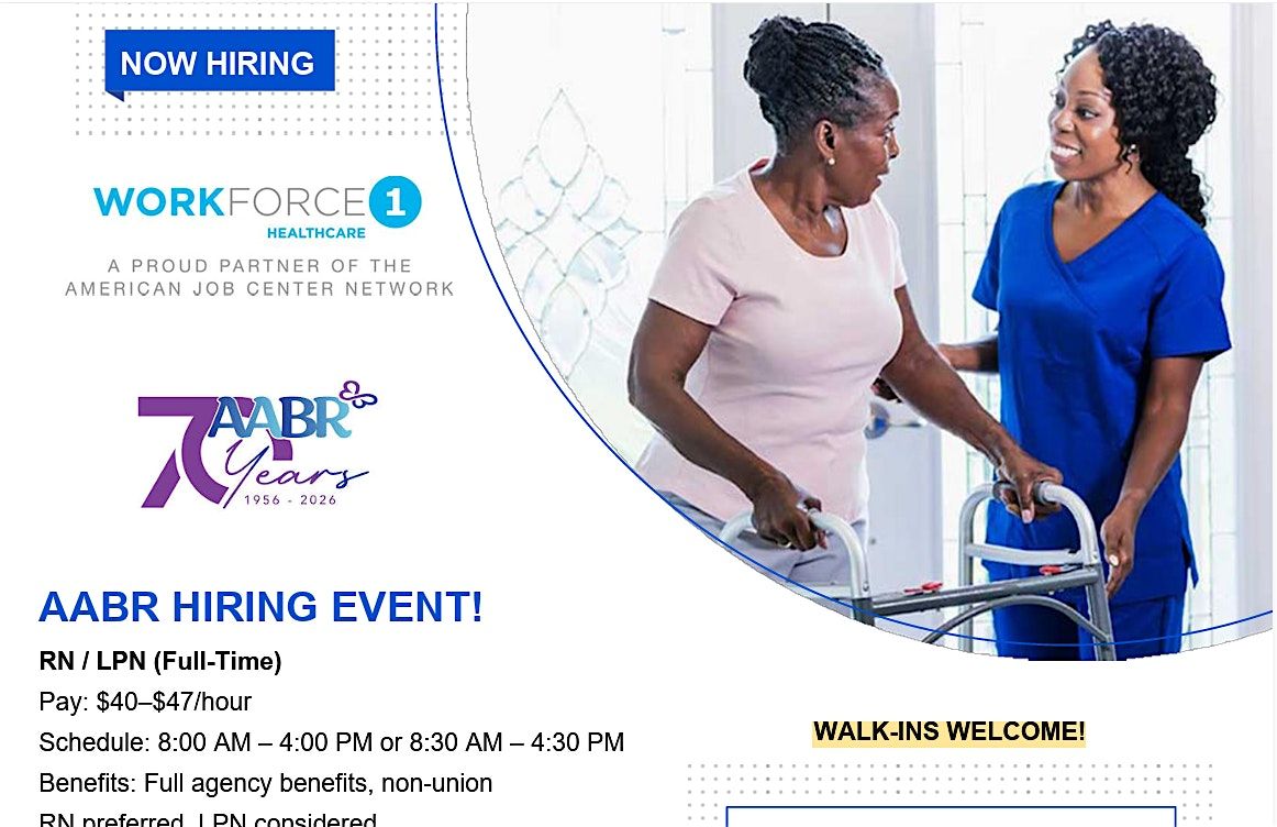 WF1 Healthcare Center Hiring Event with AABR