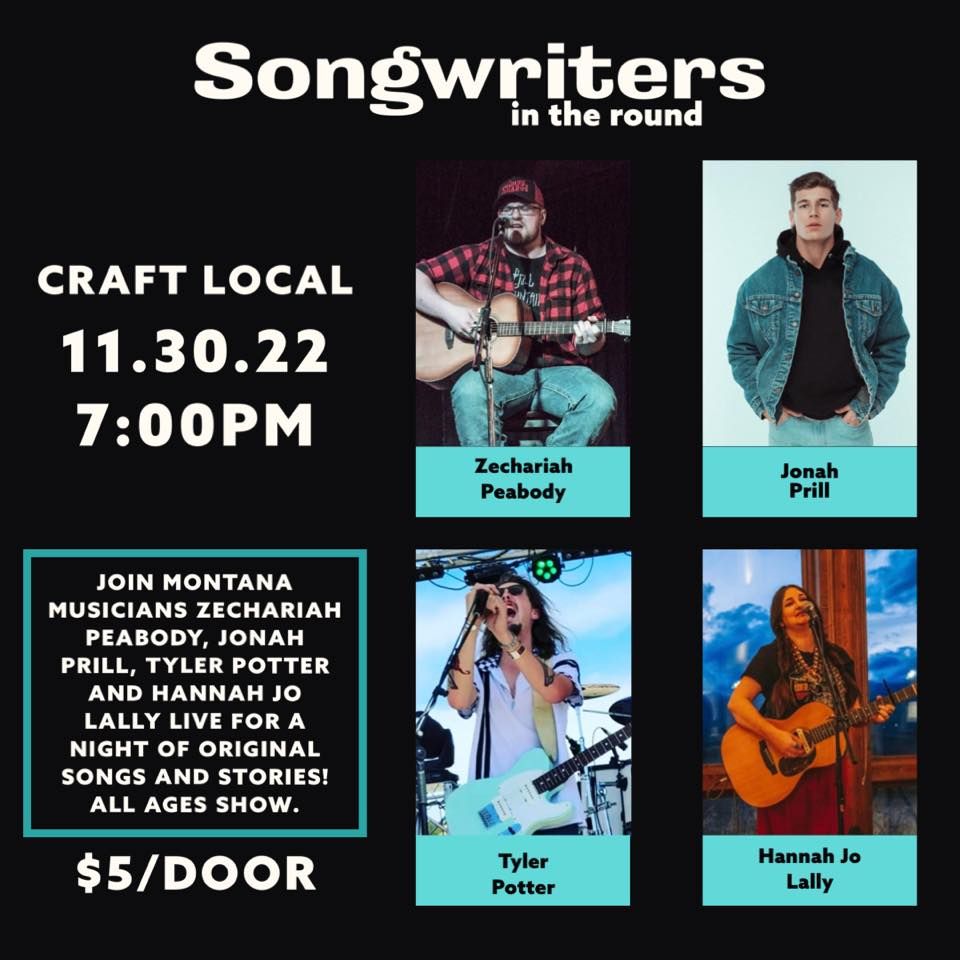 Songwriters in the Round w/ Zechariah Peabody, Jonah Prill, Tyler