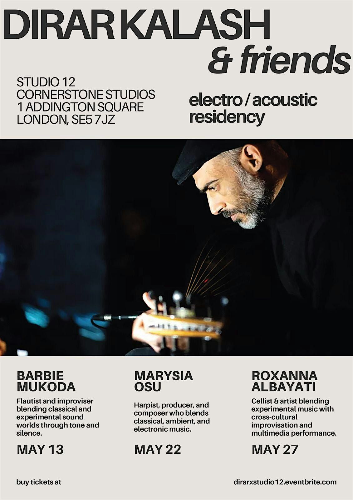 Dirar Kalash & Friends, electro-acoustic residency with Studio 12