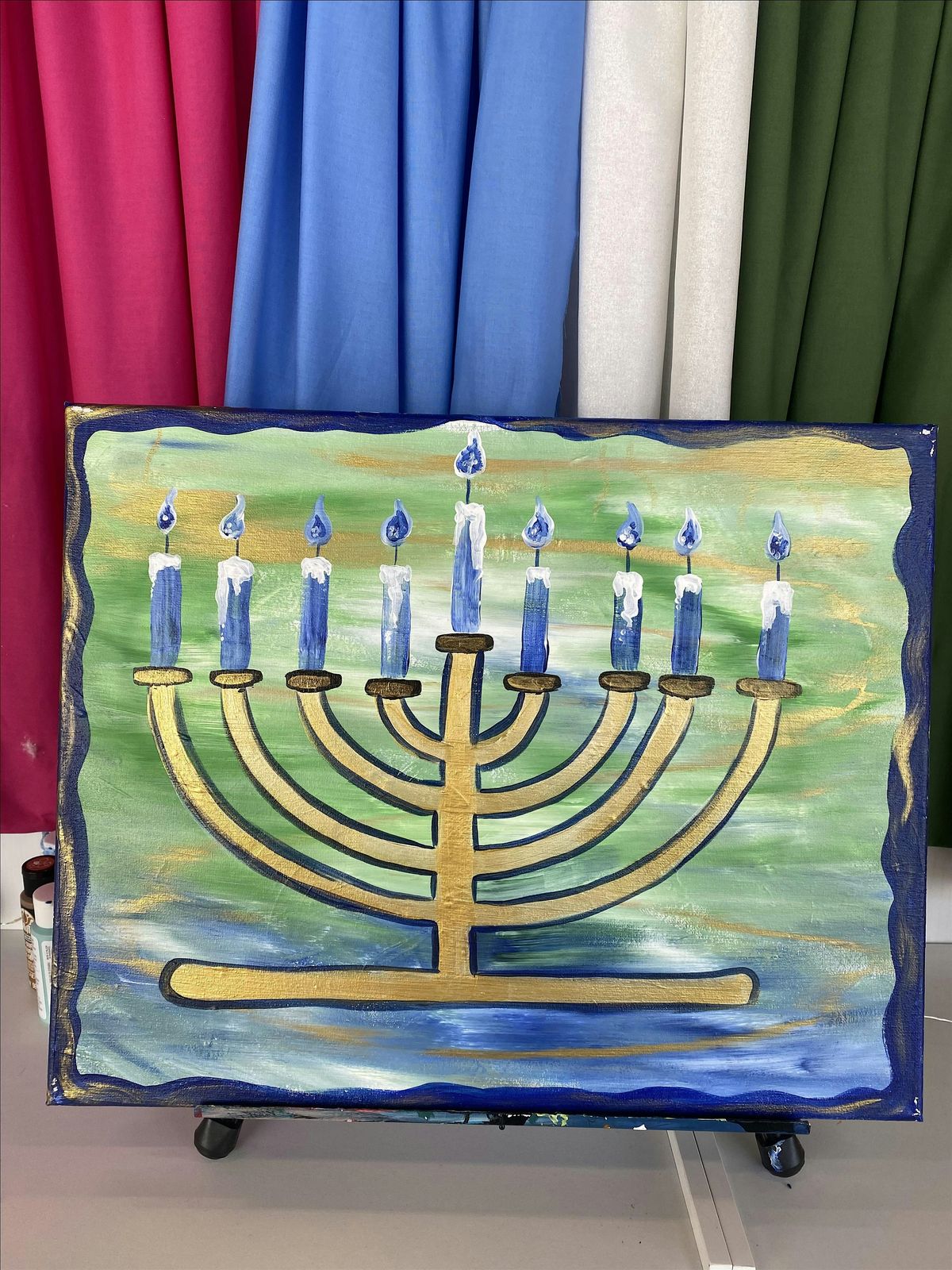 Hanukkah Menorah Paint & Sip Class