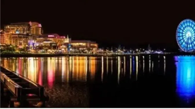 Walk Jones Point to National Harbor, Christmas Tree, Food & Fireworks