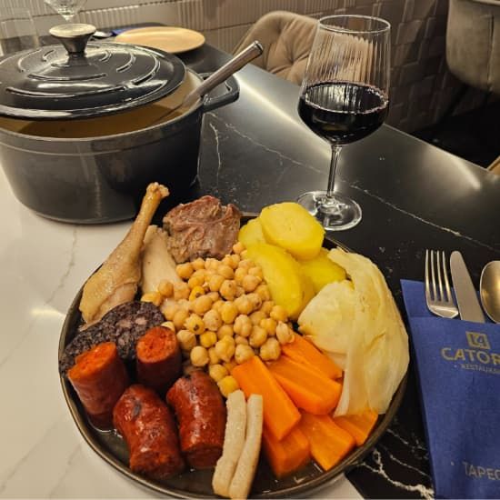 Men\u00fa de Cocido Madrile\u00f1o en La Catorce