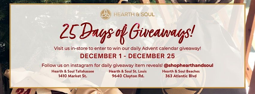 25 Days of Giveaways