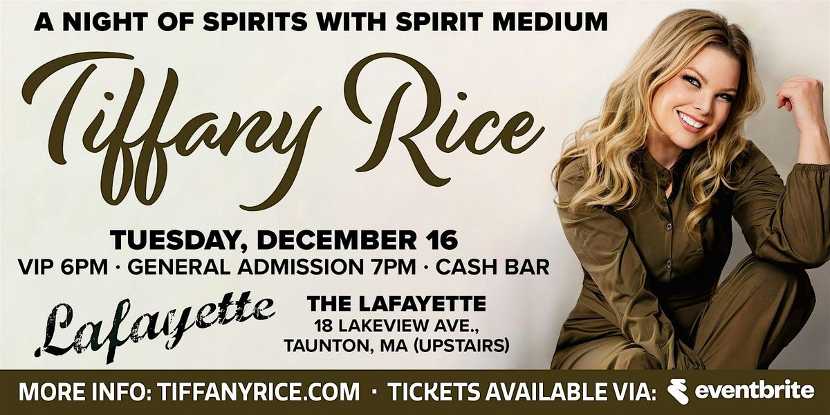 A Night of Spirits with Spirit Medium Tiffany Rice