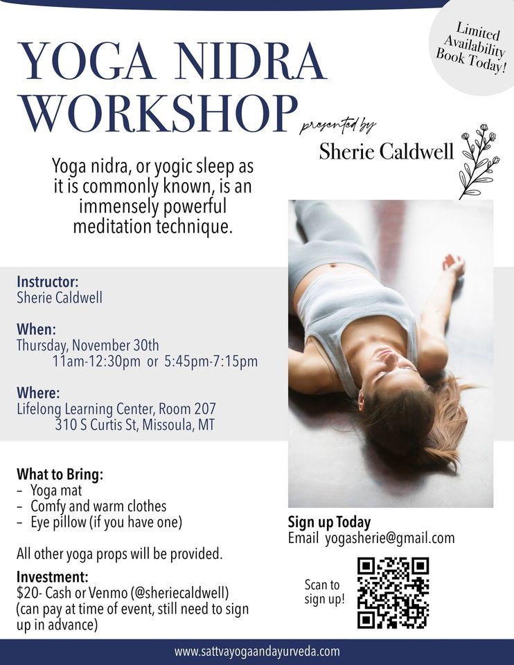 Yoga Nidra Workshop | The Lifelong Learning Center, Missoula, MT ...