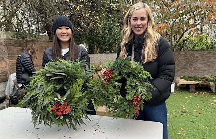 FESTIVE & FUN OUTDOOR HOLIDAY WREATH MAKING WORKSHOP IN SAN FRANCISCO\/NOPA