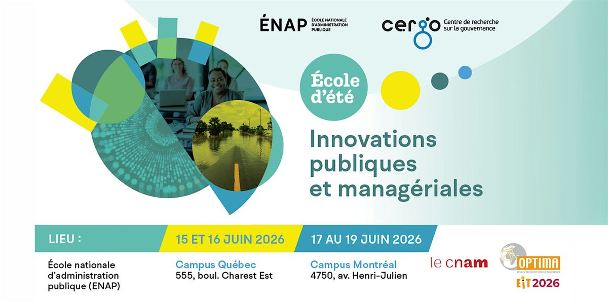 \u00c9cole d\u2019\u00e9t\u00e9 du CERGO - Innovations publiques et manag\u00e9riales