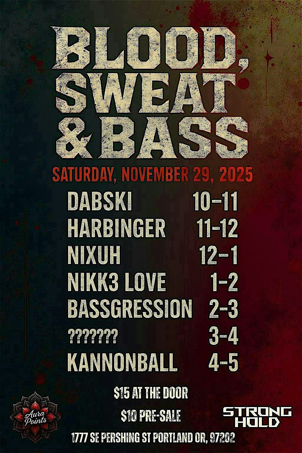 BLOOD, SWEAT & BASS