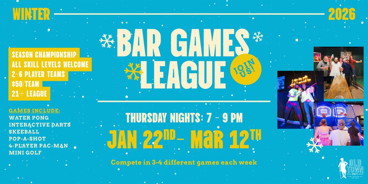 Winter 2026 Bar Games League: Thursdays @ Old Town Putt