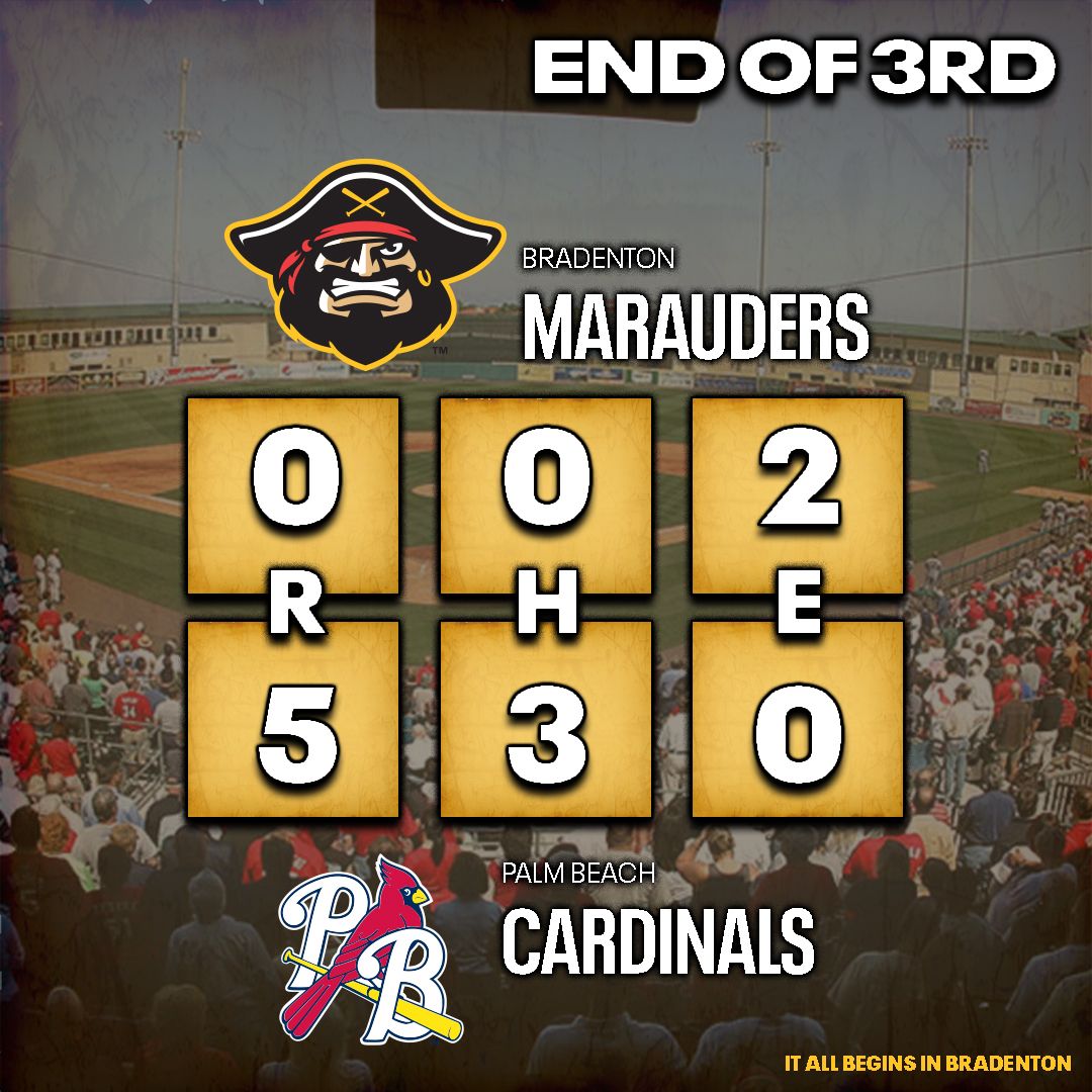 Bradenton Marauders at Palm Beach Cardinals at Roger Dean Stadium