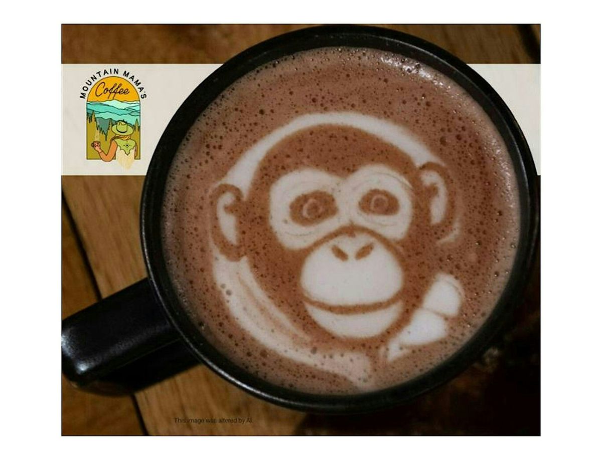Cheers for Chimps at Mountain Mama's Coffee