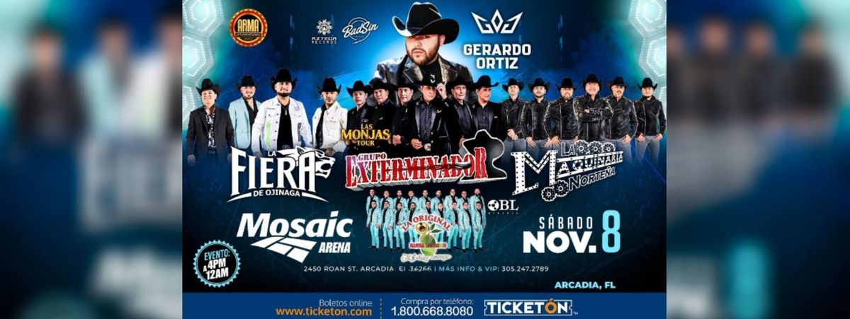 GERARDO ORTIZ, GRUPO EXTERMINADOR, LA FIERA & MAS