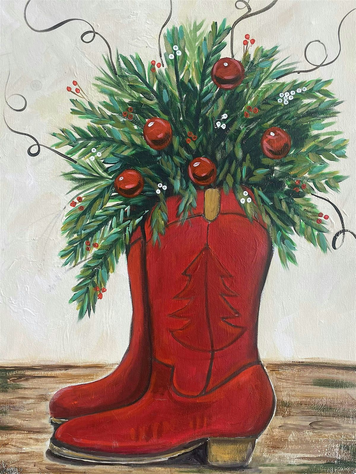 Christmas Cowboy Boots