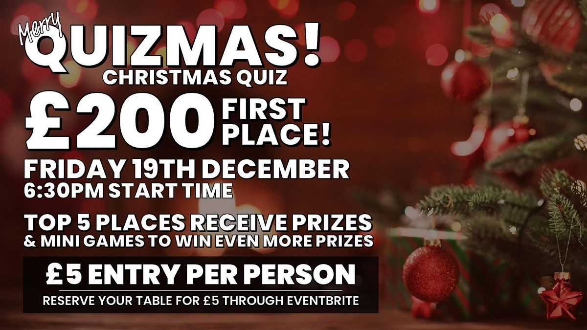 CHRISTMAS QUIZ!! Friday December 19th - TimberVault