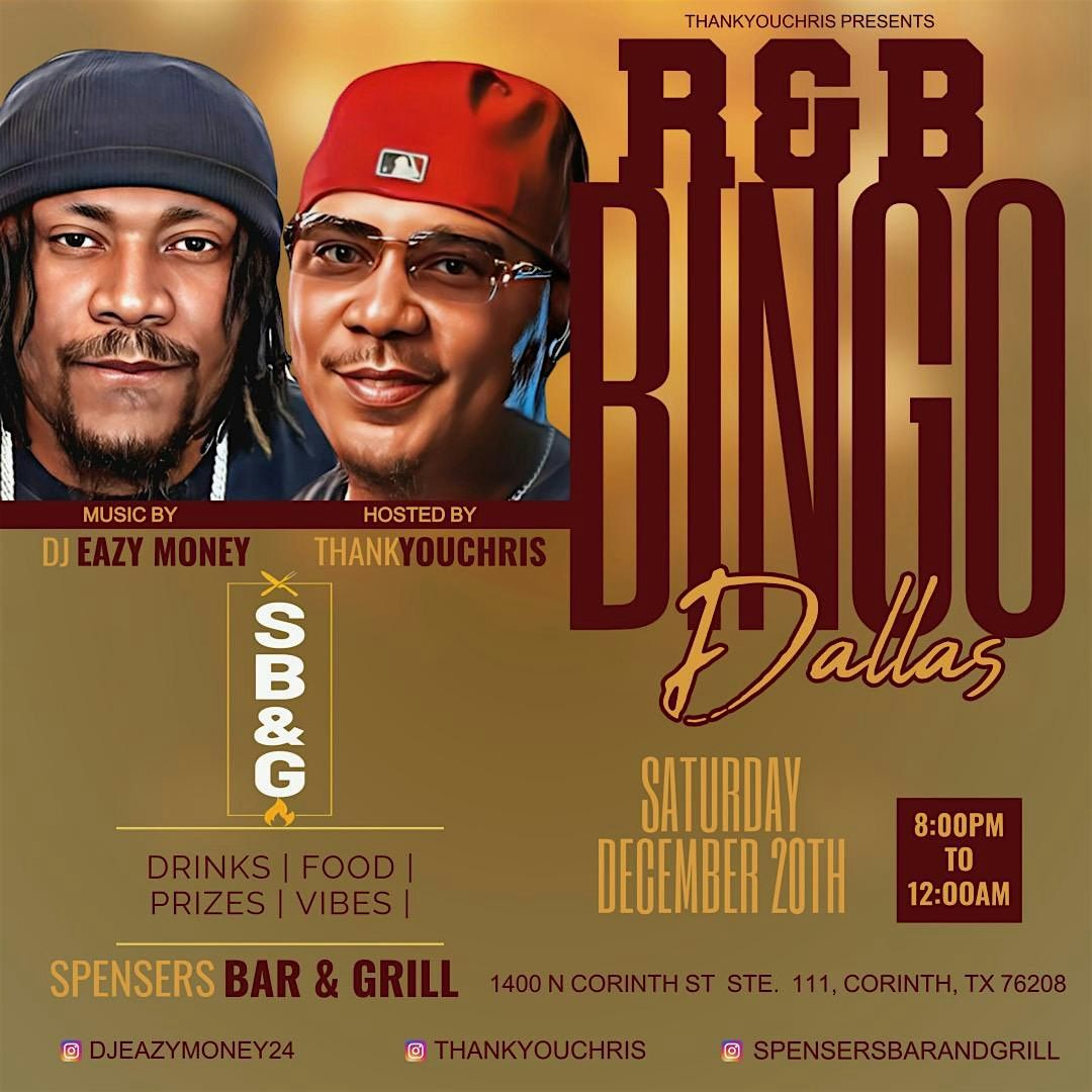 R&B BiNGO CORINTH TX! 12\/20\/25 TRAP Vs R&B BiNGO W\/Comedian THANK YOU CHRIS