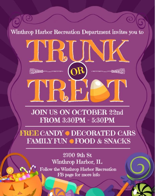Winthrop Harbor Trunk or Treat and Costume Contest! Schlader Building