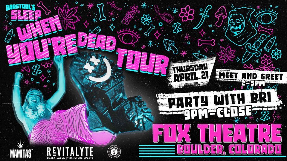 Barstools Sleep When Youre Dead Tour with Brianna Chickenfry at The Fox