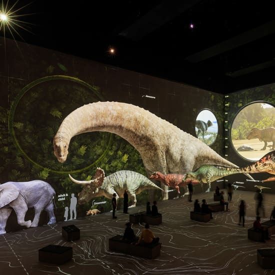 Plan\u00e8te Pr\u00e9historique : Dinosaures, L\u2019exp\u00e9rience immersive \u00e0 l\u2019Atelier des Lumi\u00e8res