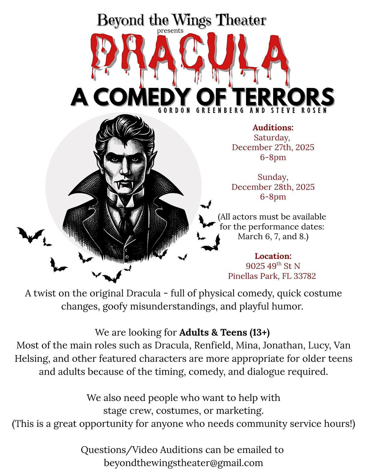 Auditions: Dracula - Comedy of Terrors