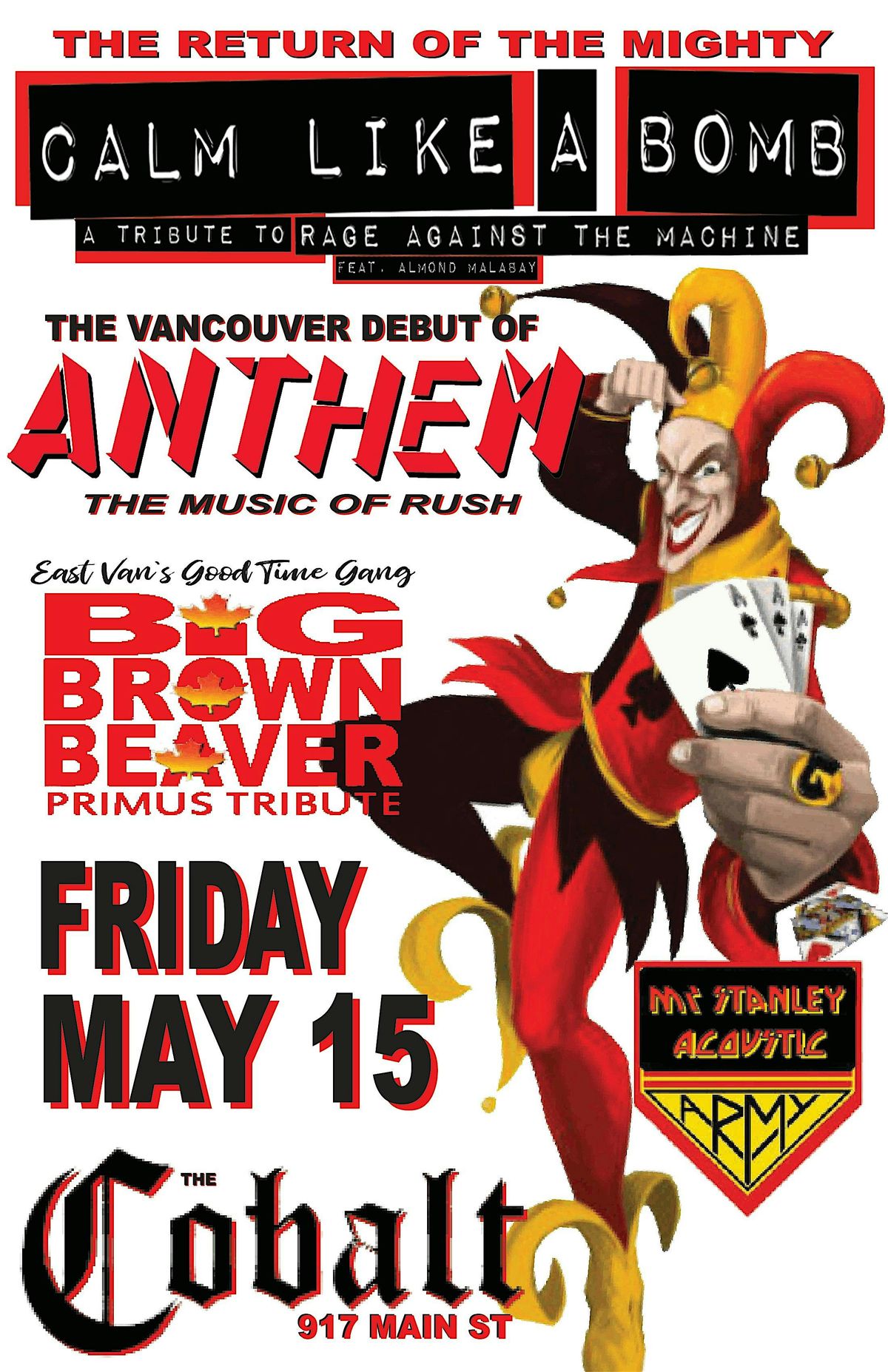 Rage Against The Machine, Rush, Primus & KISS Tributes | Live at The Cobalt