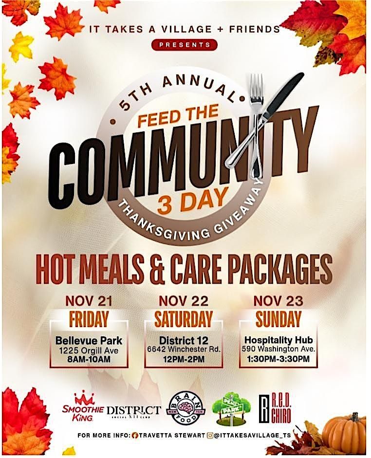 Thanksgiving Giveaway( Hot Meal & Care Packages)