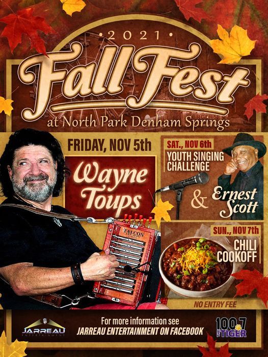 Fall Fest 2021 PARDS North Park, Denham Springs, LA November 5 to