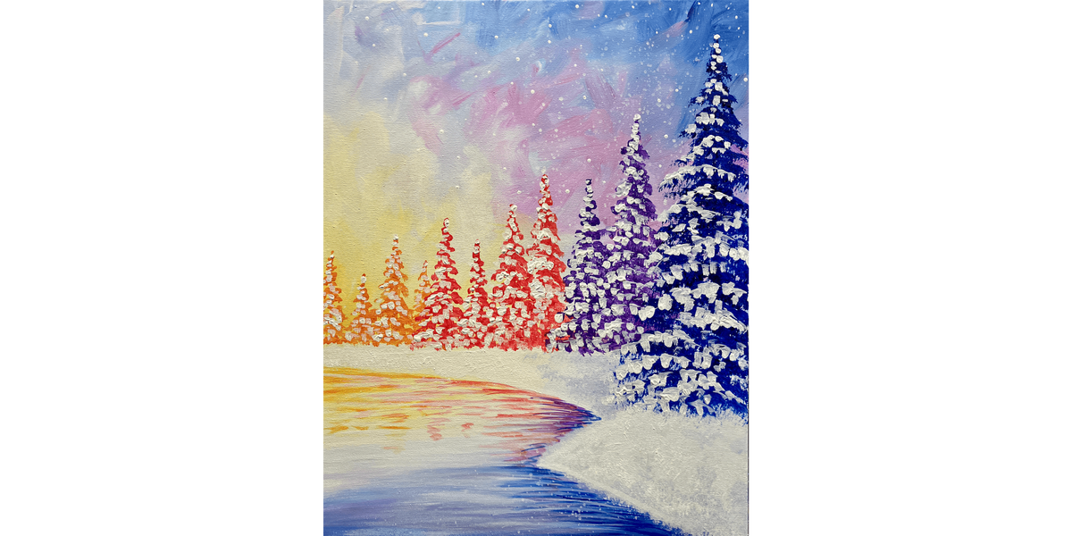 Prismatic Snowfall - Paint and Sip in Phoenix | Classpop!\u2122
