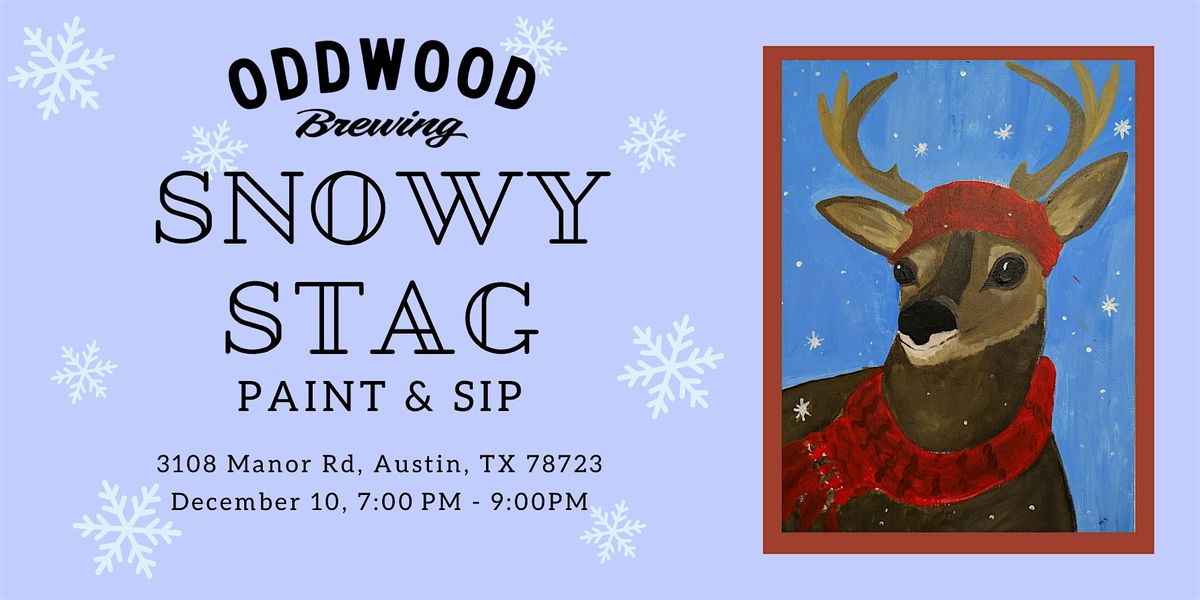 Snowy Stag Paint & Sip