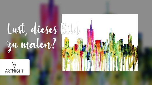 ArtNight: Skyline Frankfurt am 19.12.2021 in Frankfurt