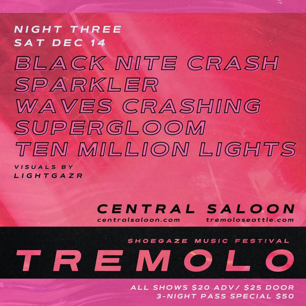 TREMOLO 2024 SHOEGAZE MUSIC FESTIVAL Day 3 207 1st Ave S, Seattle